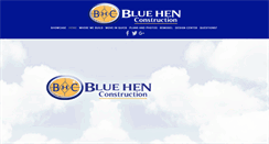 Desktop Screenshot of bluehenconstruction.com