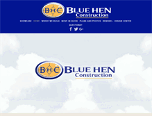 Tablet Screenshot of bluehenconstruction.com